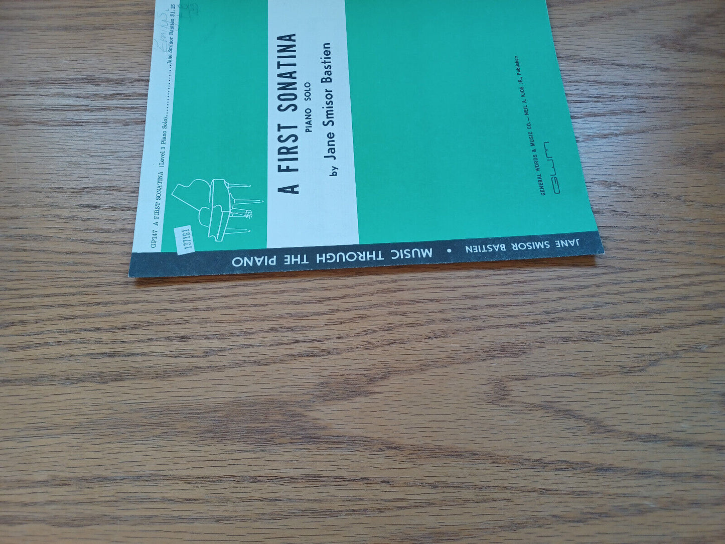 A First Sonatina Piano Solo Jane Smisor Bastien 1972