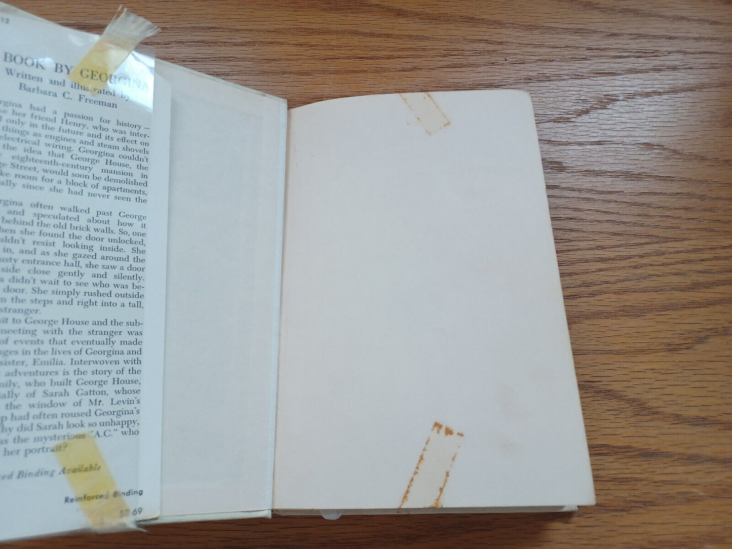 A Book By Georgina By Barbara Freeman 1962 Dust Jacket