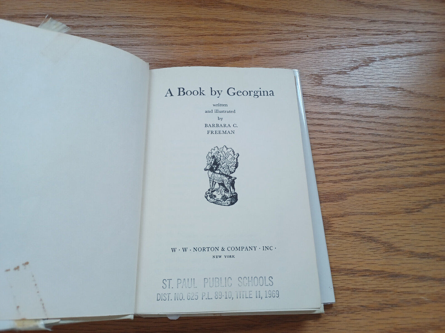 A Book By Georgina By Barbara Freeman 1962 Dust Jacket