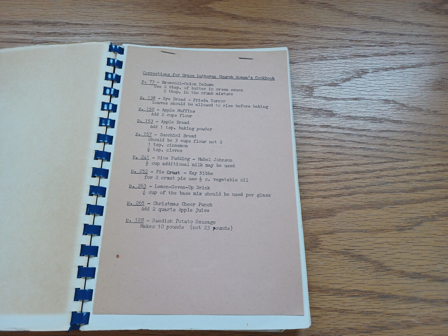 90 Years Of Good Cooking 1887-1977 Grace Lutheran Church Women Mankato Mn