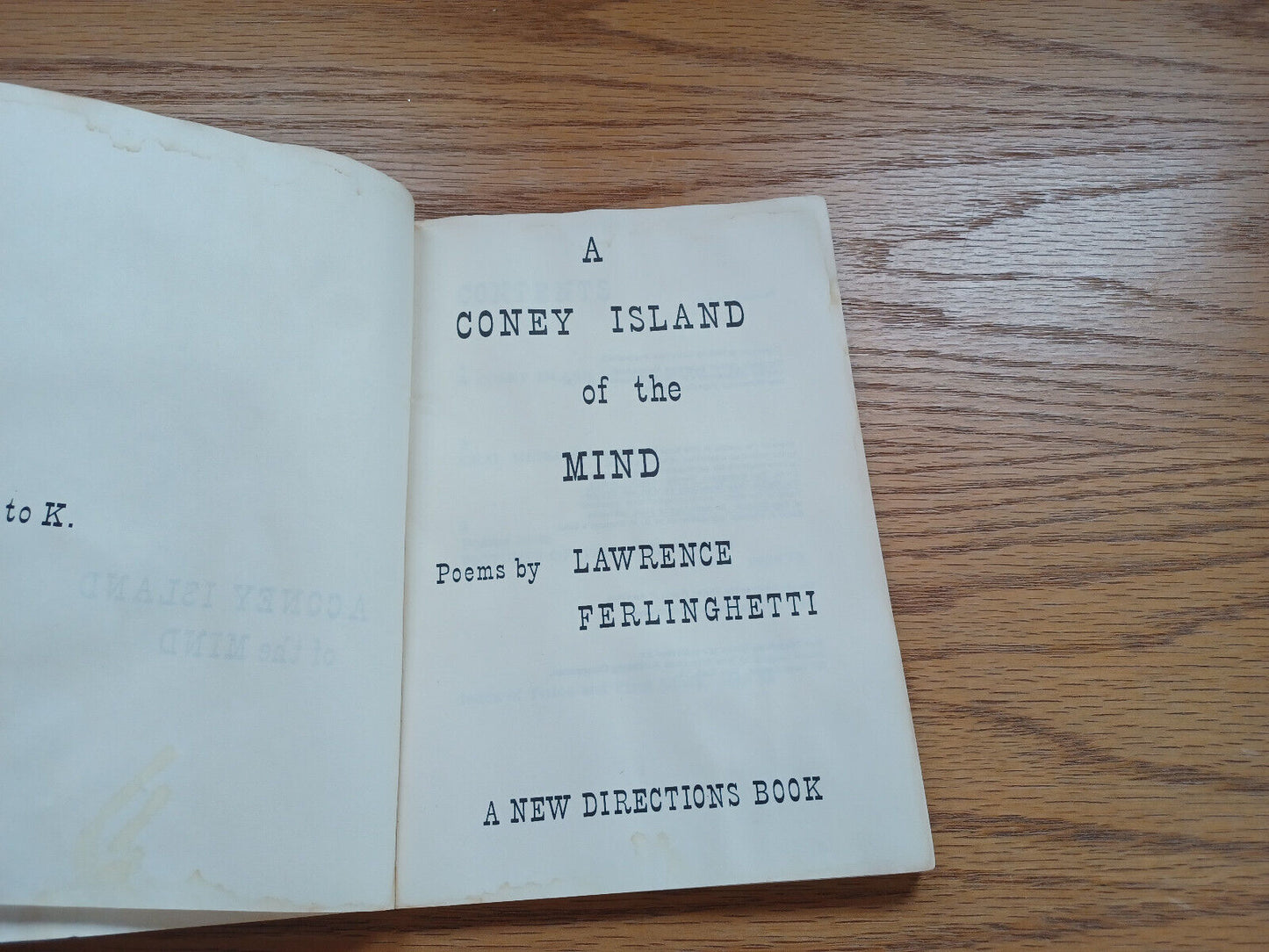A Coney Island Of The Mind Poems By Lawrence Ferlinghetti 1958