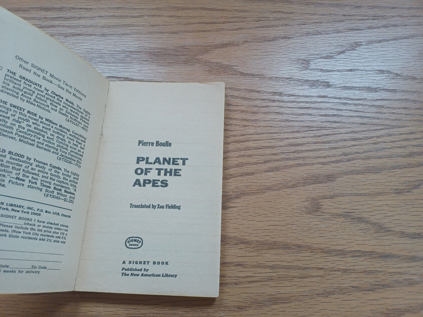 Planet Of The Apes By Pierre Boulle 1964