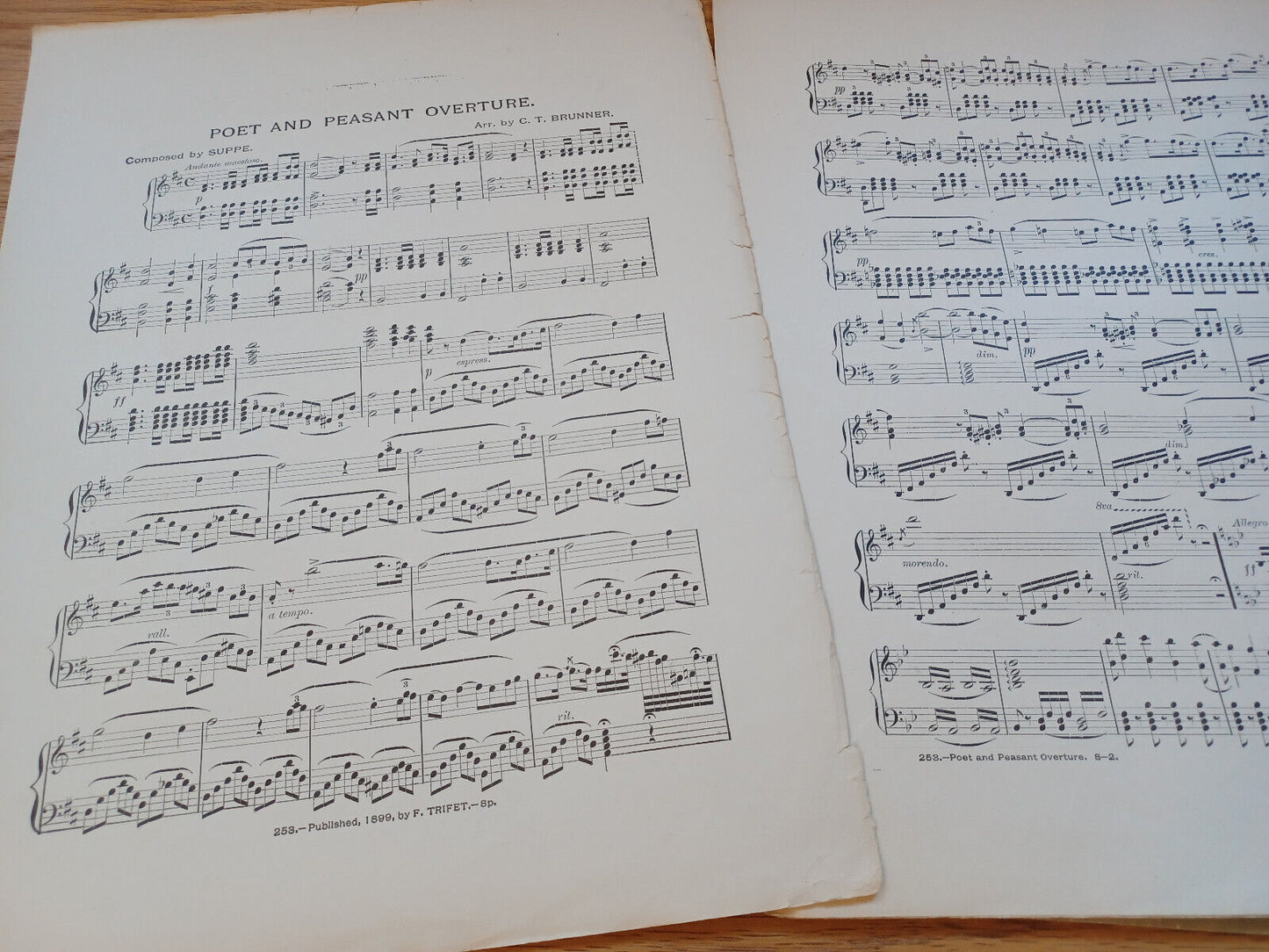 Poets And Peasant Overture F Von Suppe C T Brunner 1899