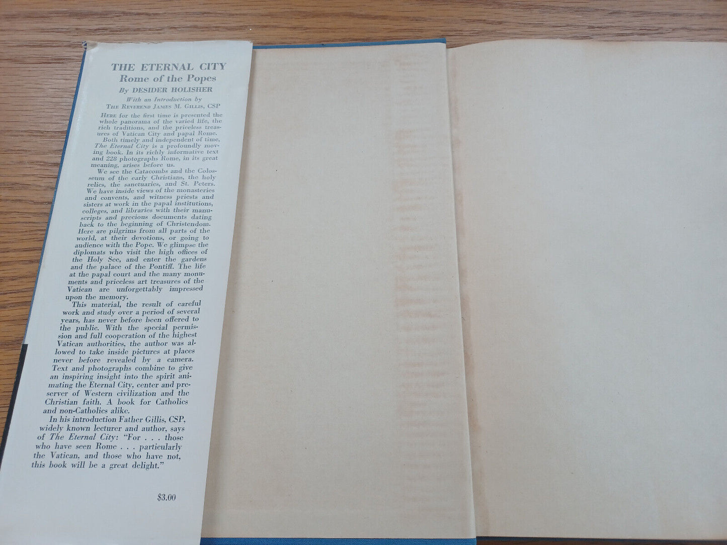 The Eternal City By Desider Holisher 1943 Dust Jacket