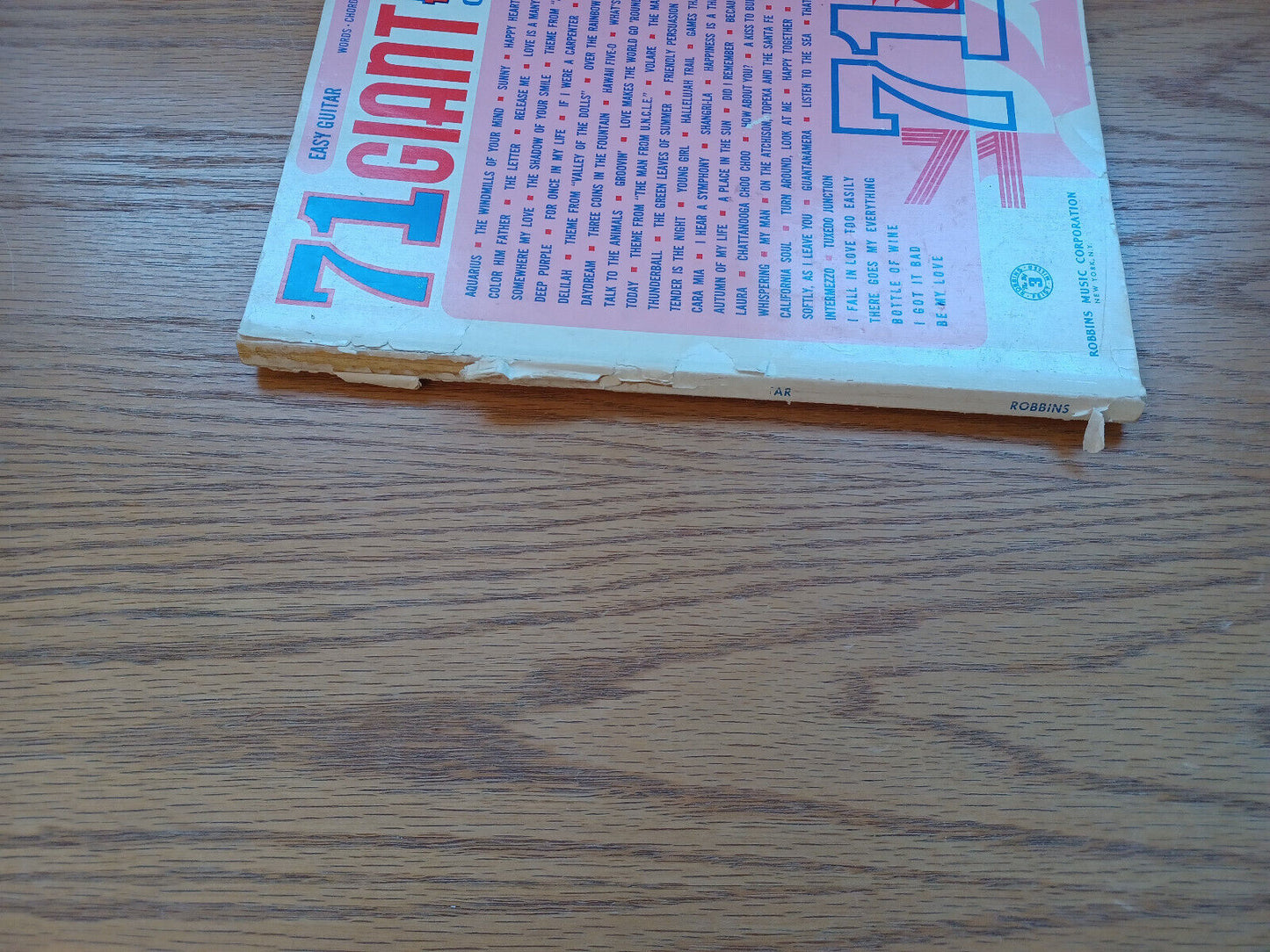 71 Giant Hits Of Today Easy Guitar Words Chorus Music 1969