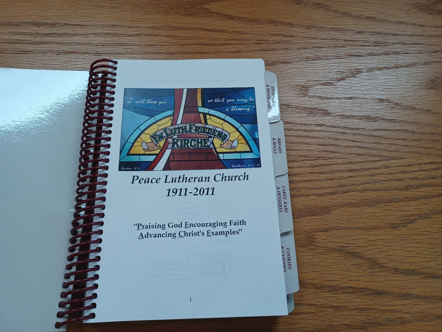 1911-2011 100Th Anniversary Cookbook Peace Lutheran Church Winthrop