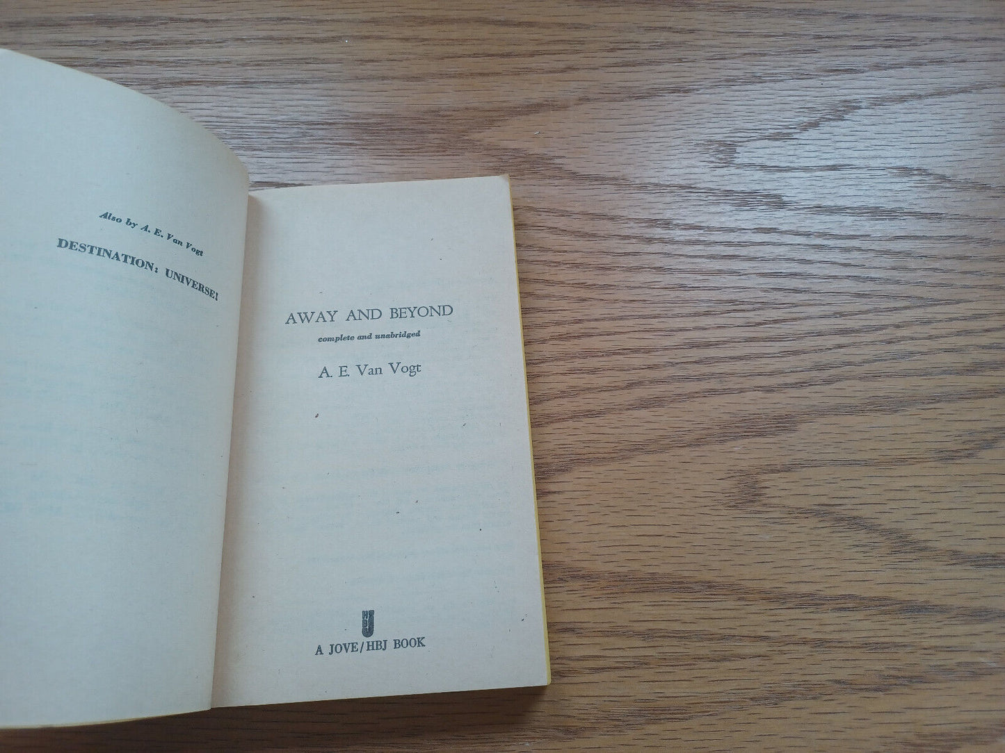 Away And Beyond By Ae Van Vogt 1977