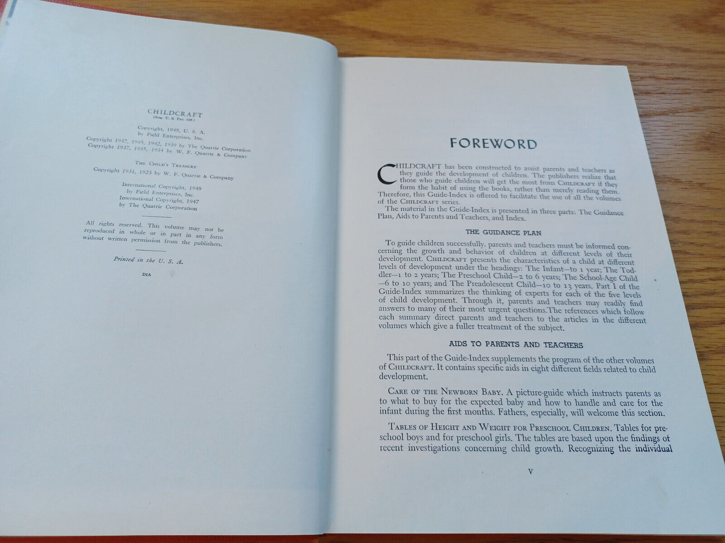 Childcraft Volume Twelve Guide Index 1949