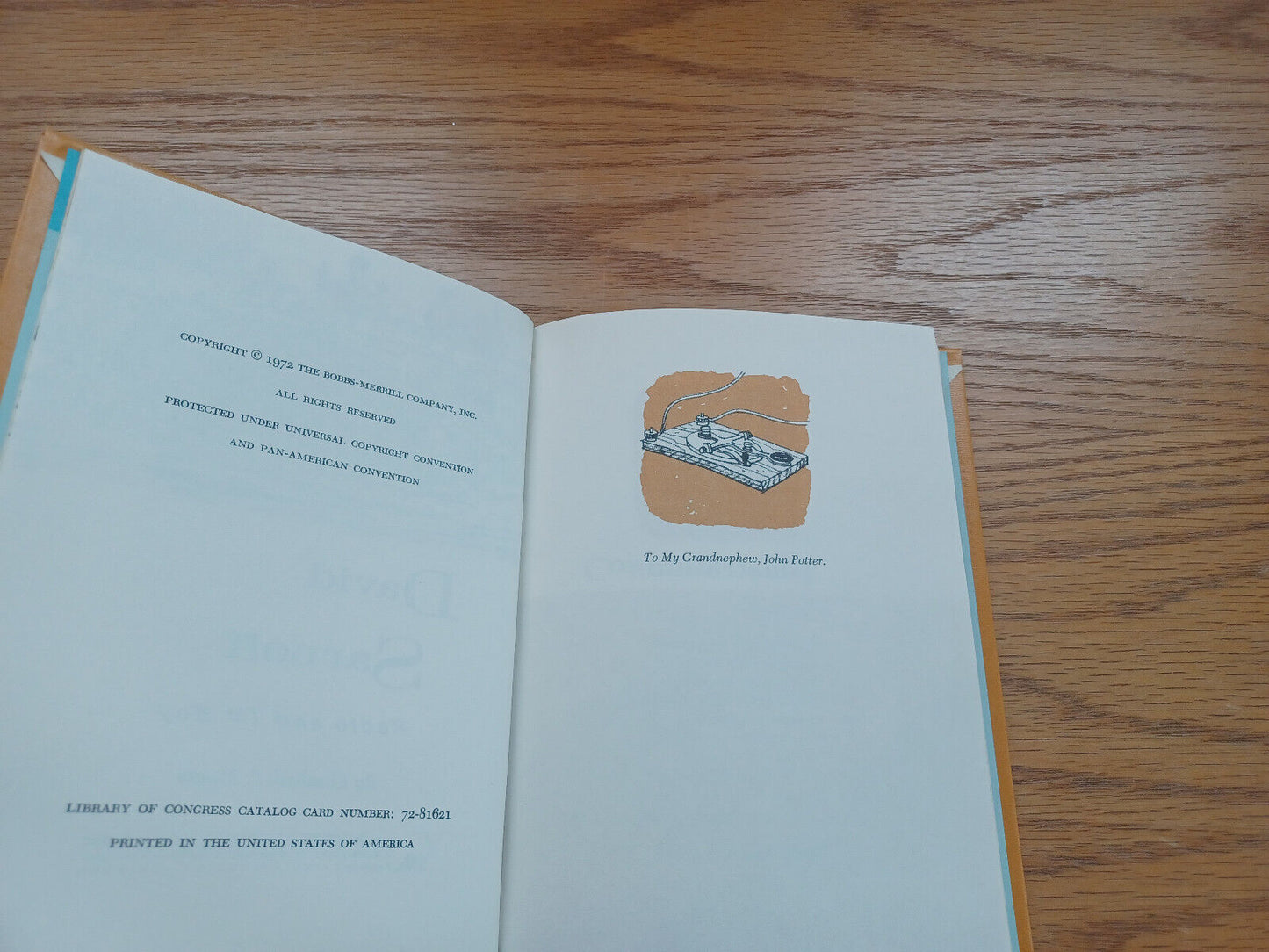 David Sarnoff Radio And Tv Boy By Elizabeth Myers 1972