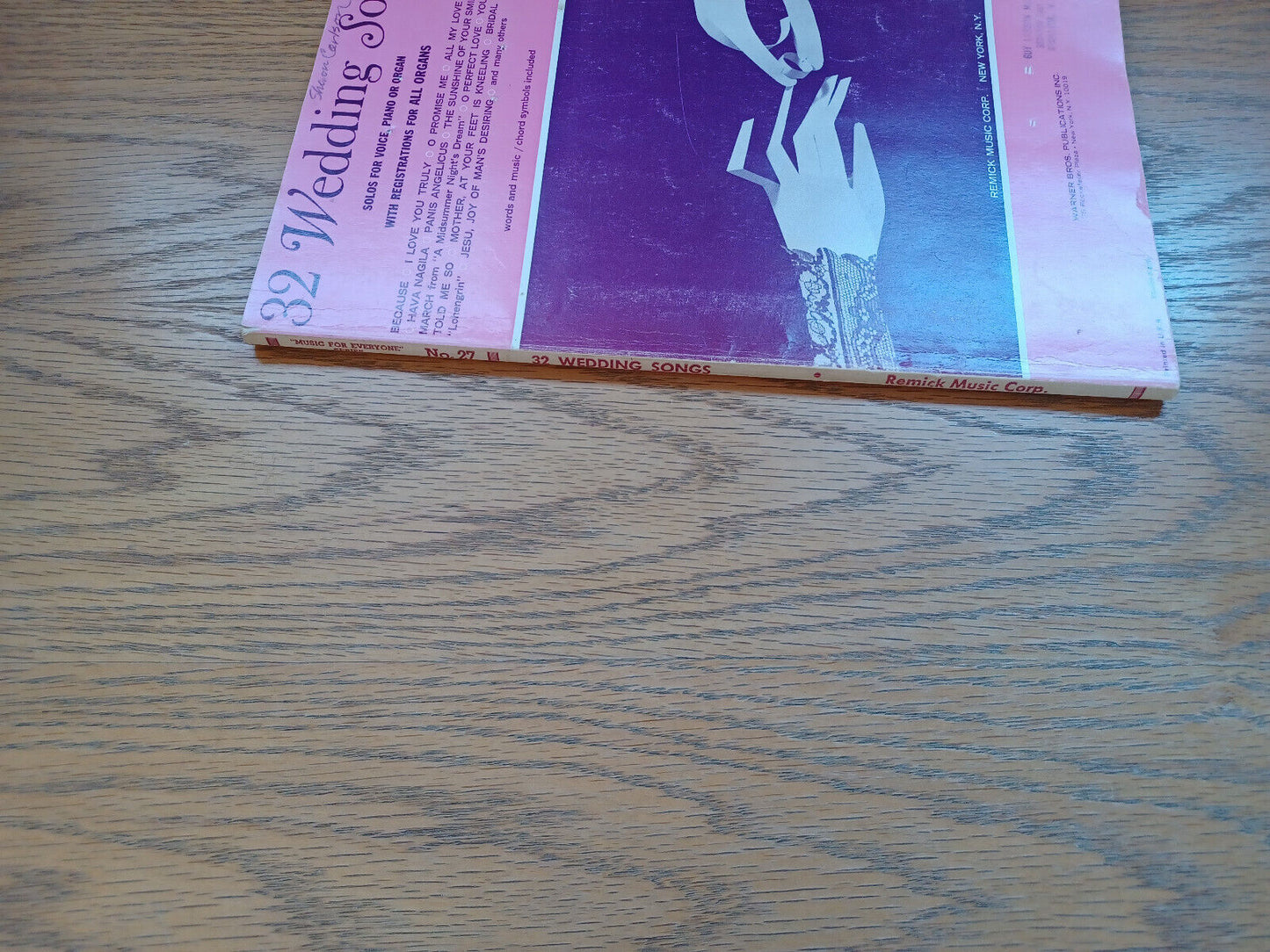 32 Wedding Songs Solos For Voice Piano Or Organ Nat Korn 1959