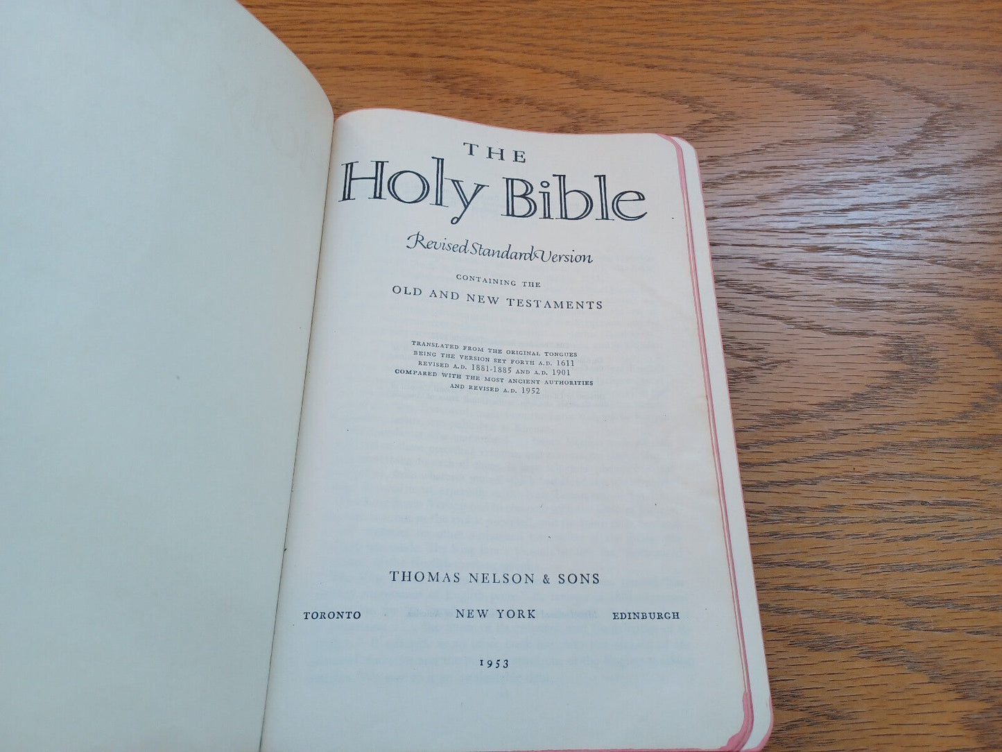 Holy Bible Revised Standard Version 1953 Leather