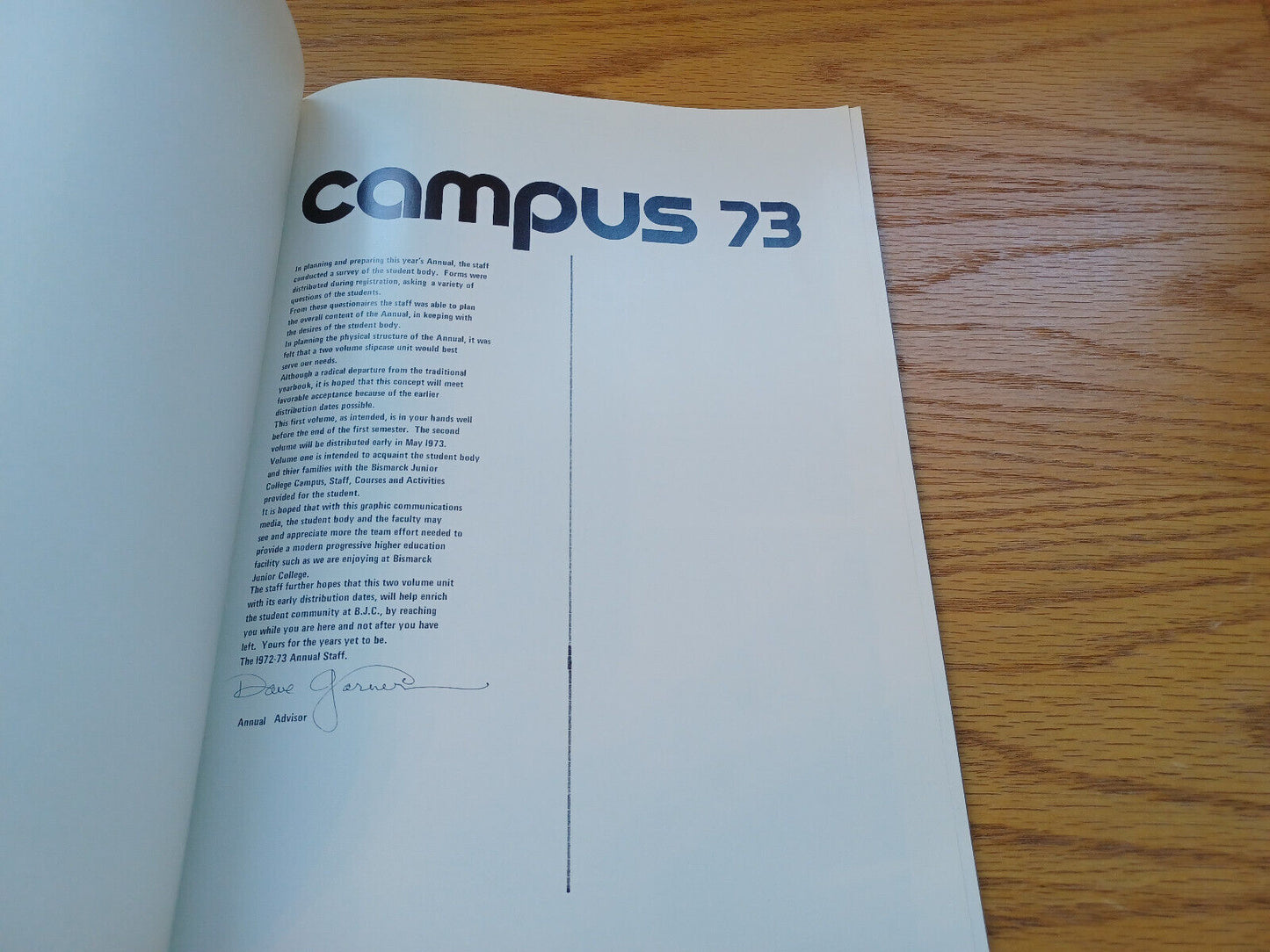Campus 73 Volume I Bismarck Junior College Yearbook