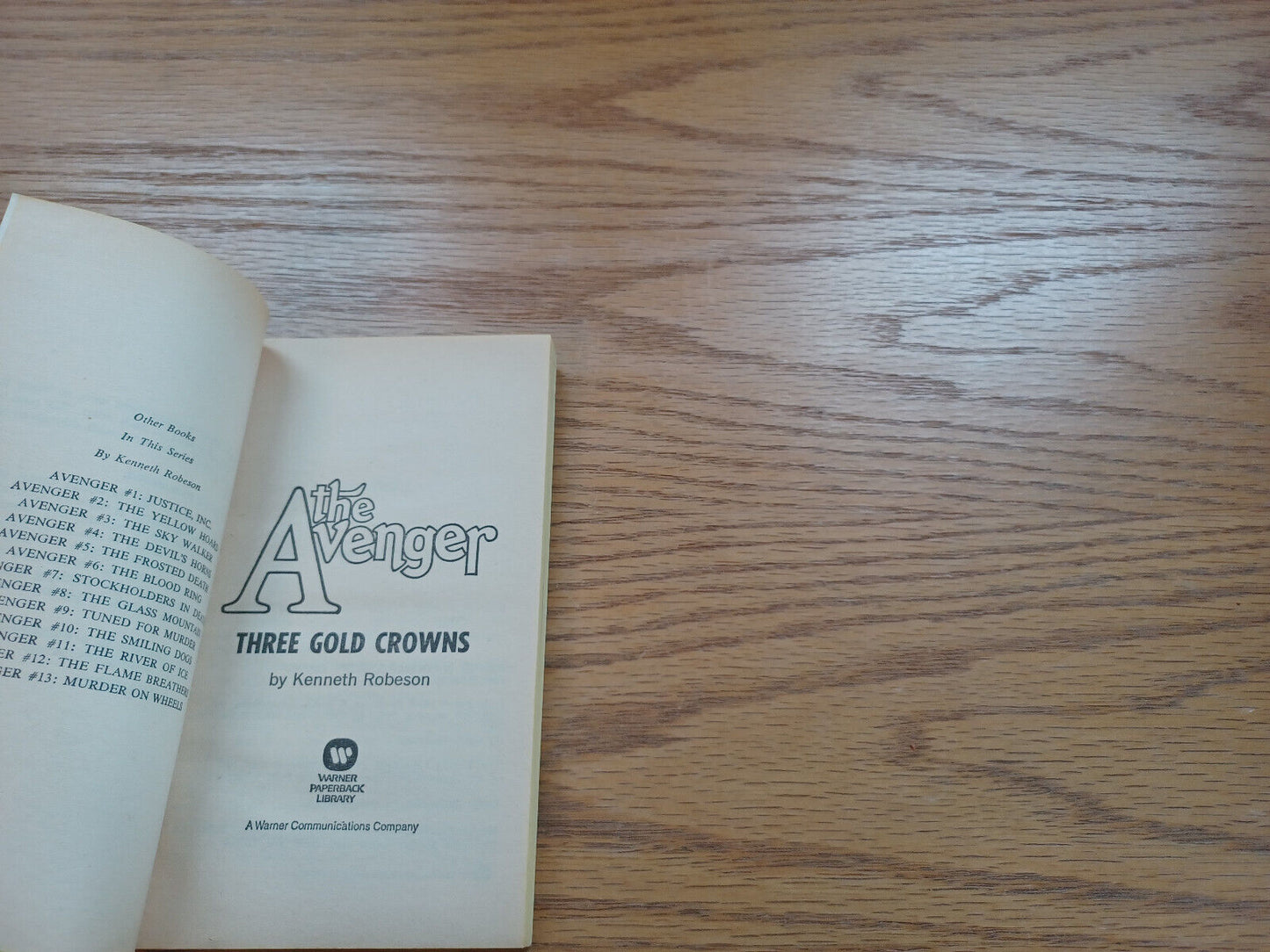 The Avenger The Gold Crowns By Kenneth Robeson 1973