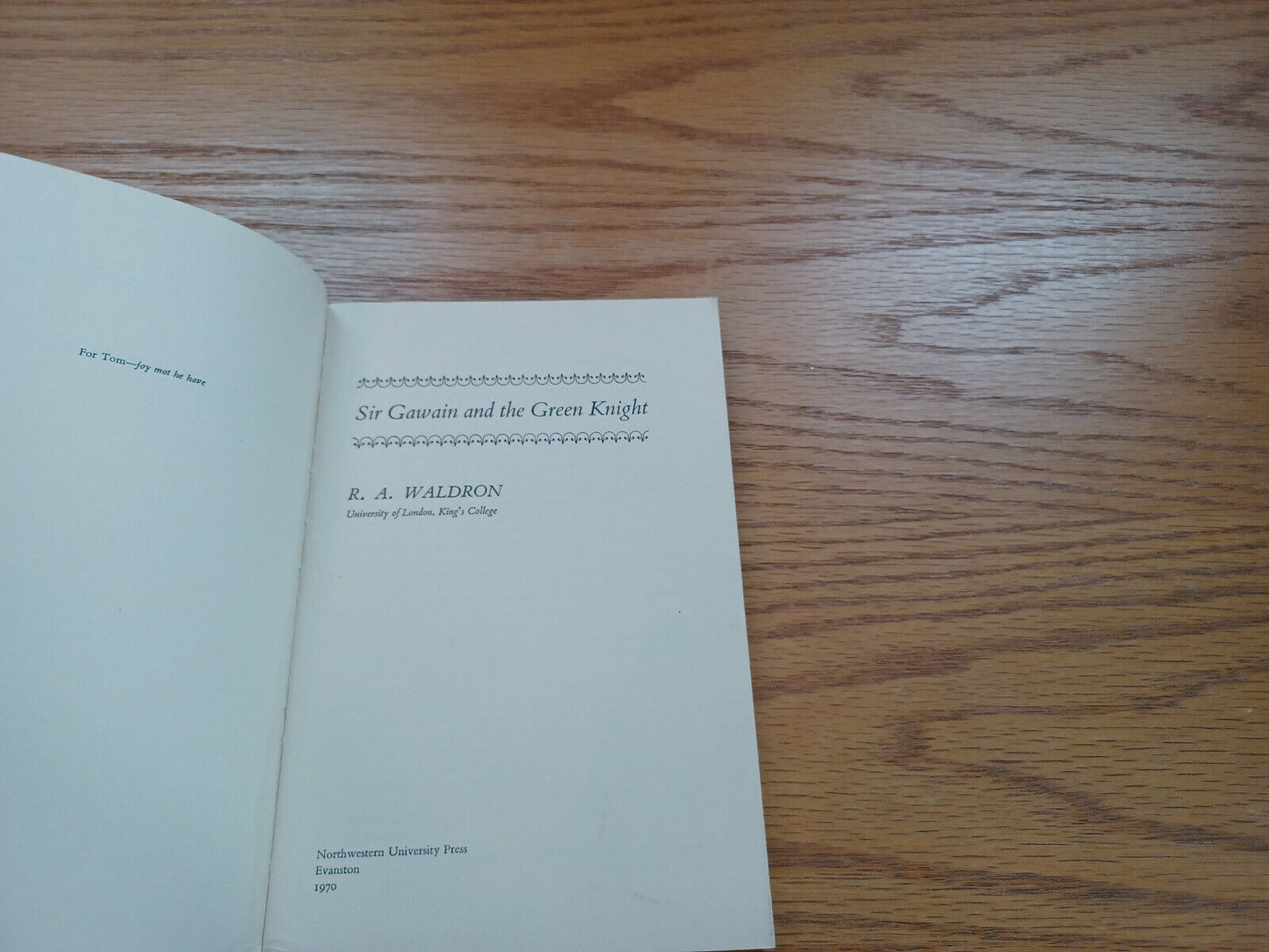 Sir Gawain And Green Knight By R A Waldron 1970