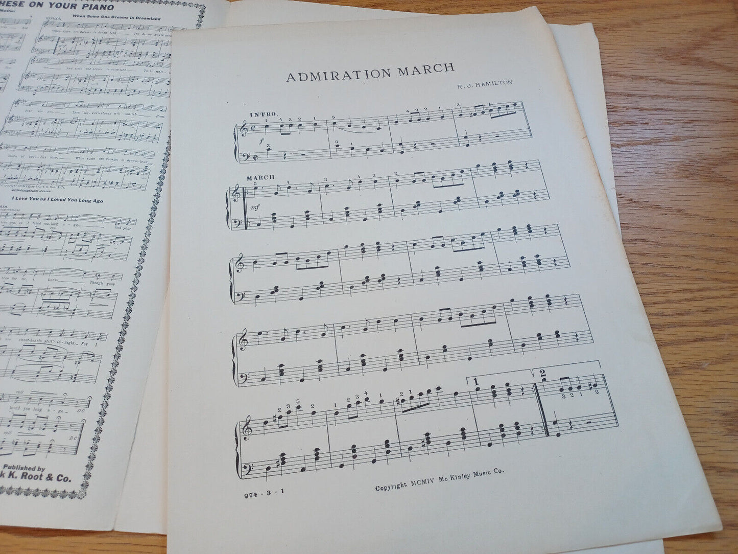 Admiration March R J Hamilton 1904