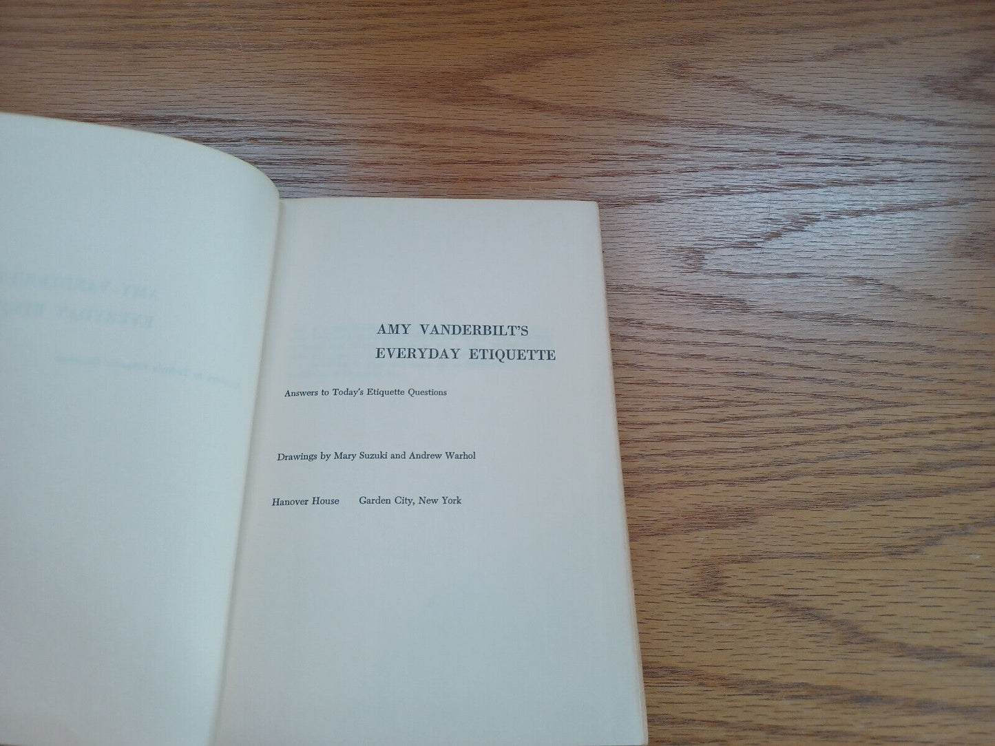 Amy Vanderbilt Every Day Etiquette 1956