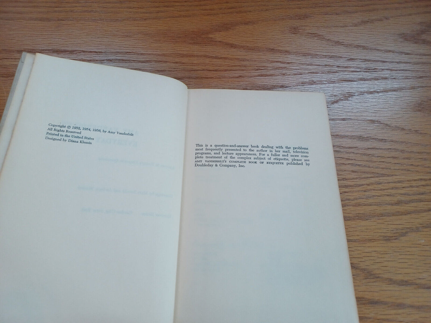 Amy Vanderbilt Every Day Etiquette 1956