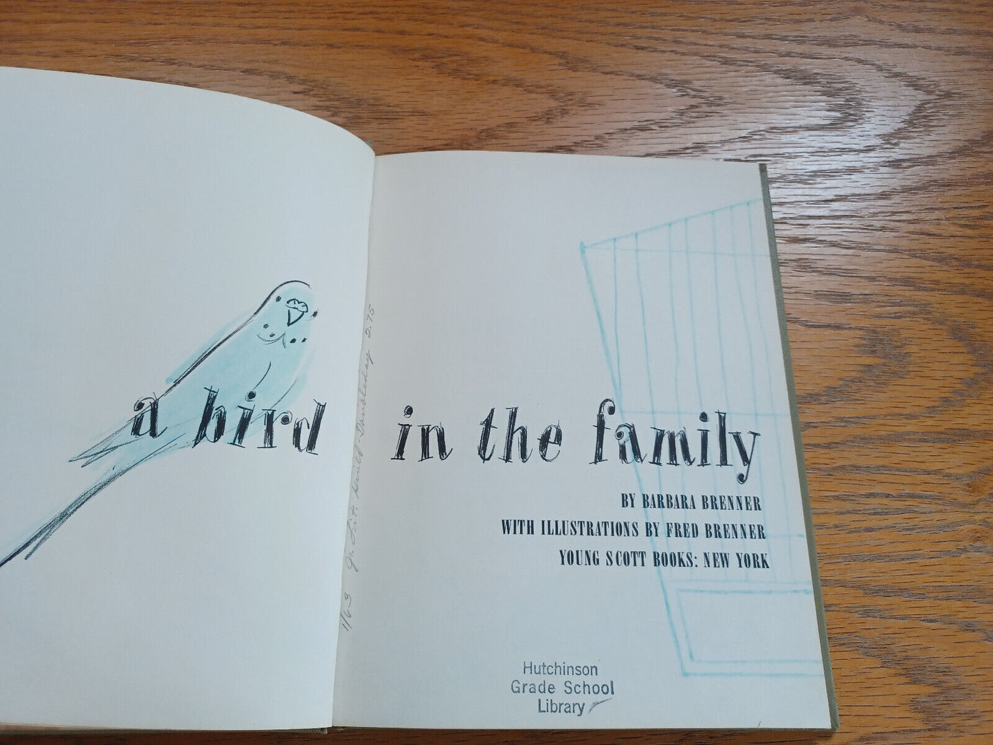 A Bird in the Family Barbara Brenner 1962 Hardcover Young Scott Books