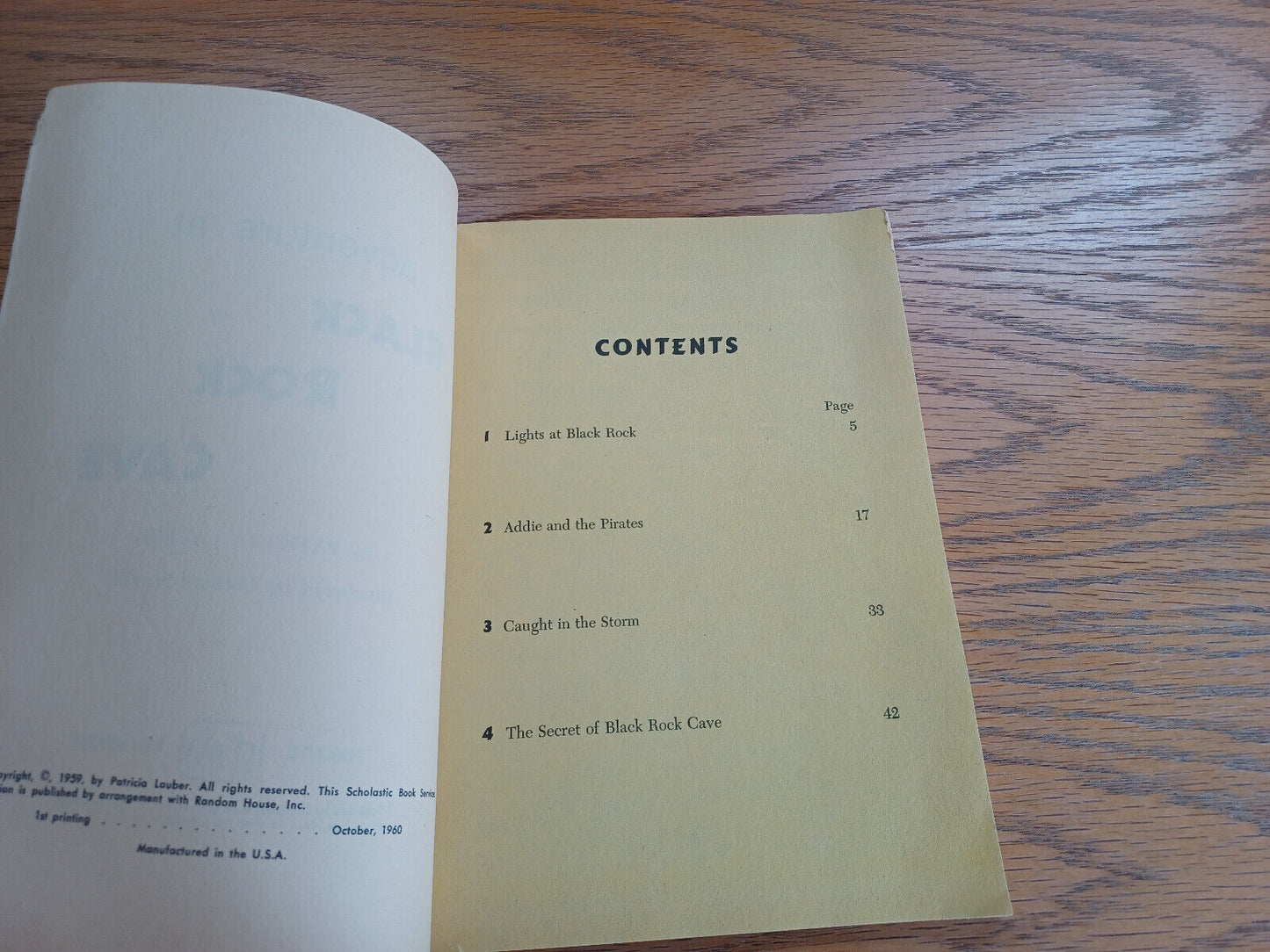 Adventure at Black Rock Cave Patricia Lauber 1960 Paperback 1st Printing Scholas