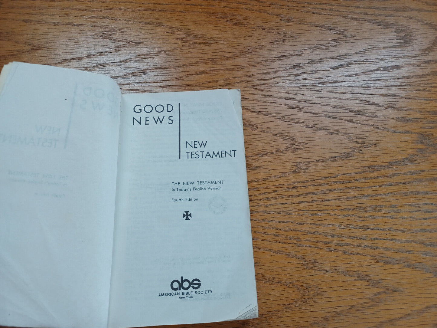 Good News New Testament Today’s English Version 4th Edition 1983 Paperback Ameri