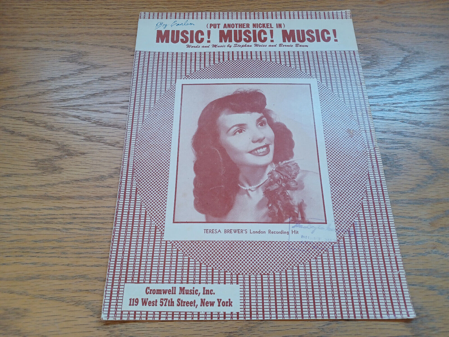 Music Music Music Put Another Nickel In Stephan Weiss Bernie Baum 1950
