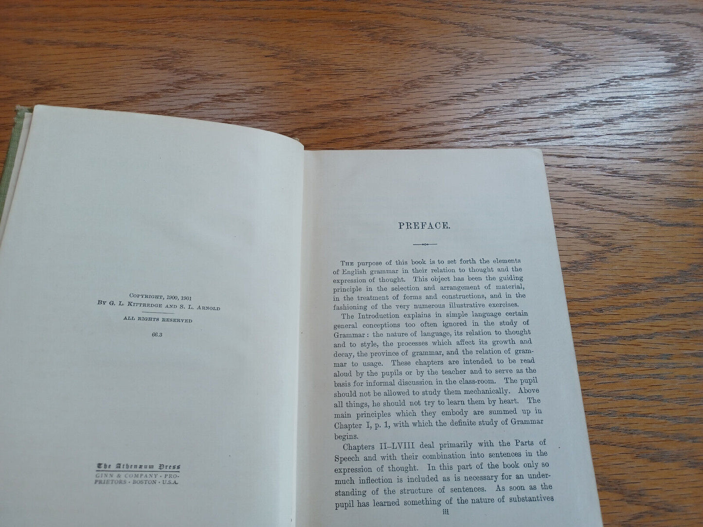The Mother Tongue Book II George Lyman Kittredge 1901 Ginn & Company Hardcover