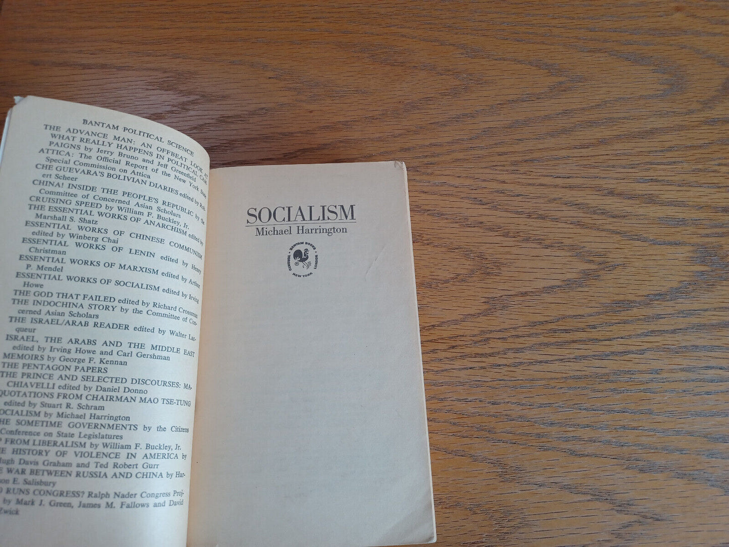 Socialism Michael Harrington 1973 Bantam Books Paperback