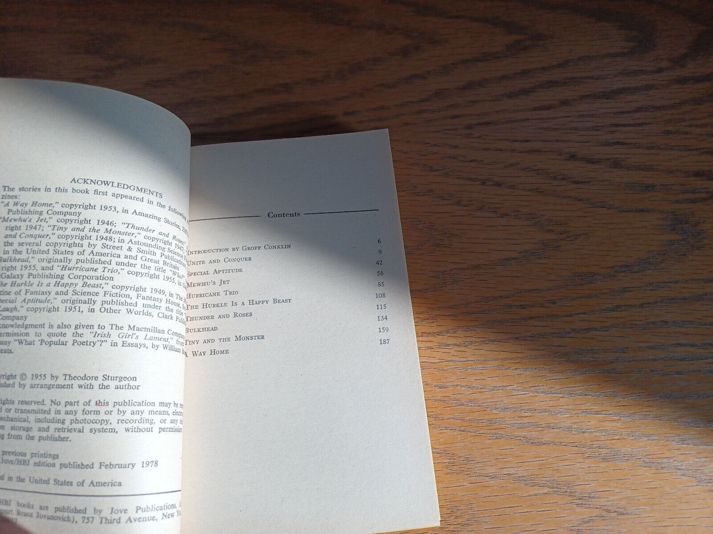 A Way Home Theodore Sturgeon 1978 Paperback Jov