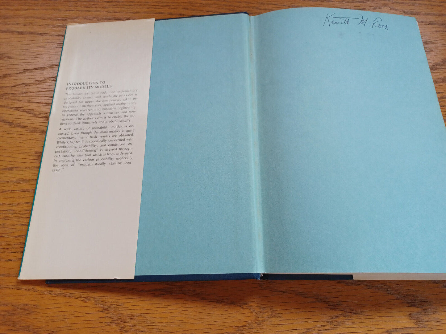 Introduction to Probability Models Sheldon M Ross 1972 Academic Press