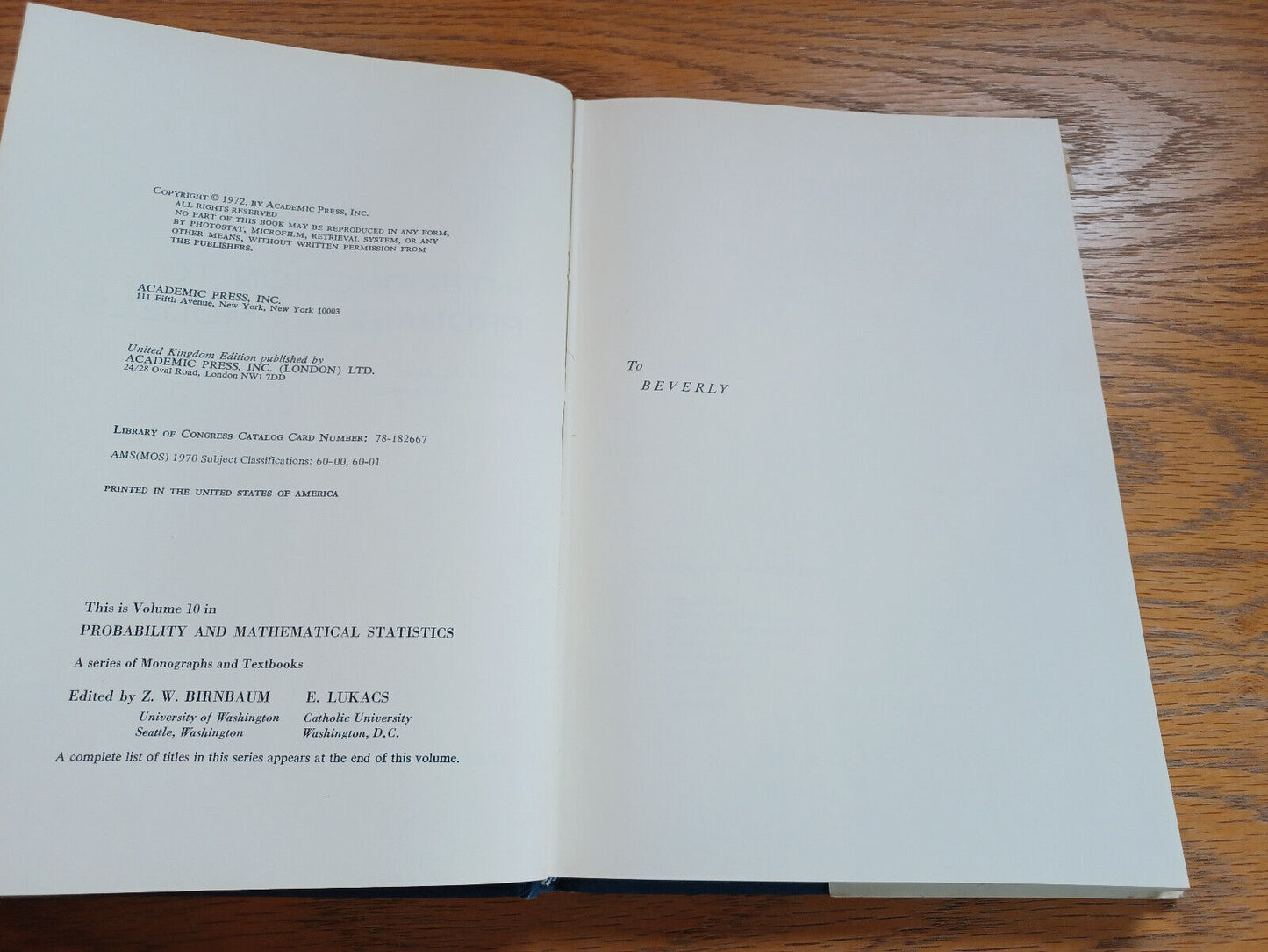 Introduction to Probability Models Sheldon M Ross 1972 Academic Press