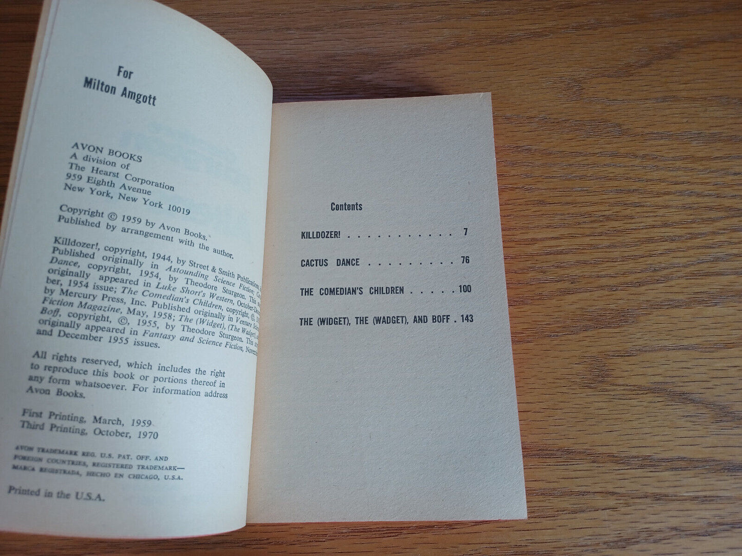 Aliens 4 Theodore Sturgeon 1970 Paperback Avon