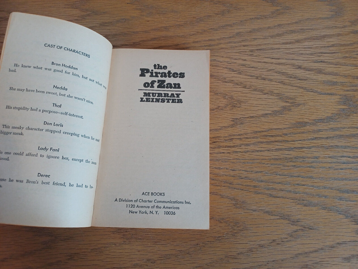 The Pirates of Zan Murray Leinster 1959 Paperback Ace Books