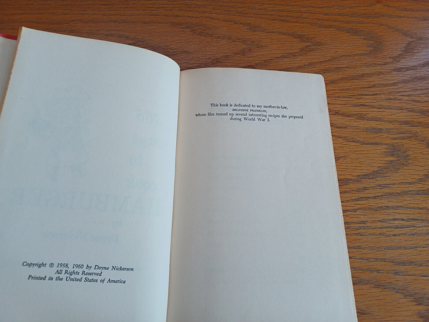365 Ways to Cook Hamburger Doyne Nickerson 1960 Hardcover Doubleday