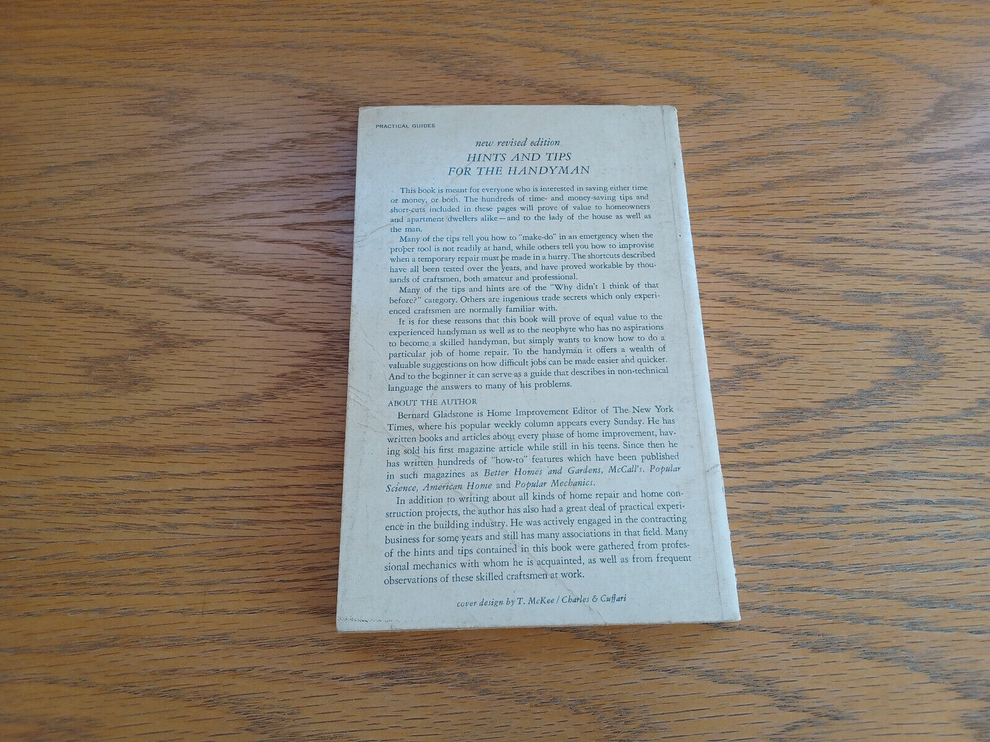 Hints and Tips for the Handyman Bernard Gladstone 1969 Cornerstone Library Paper
