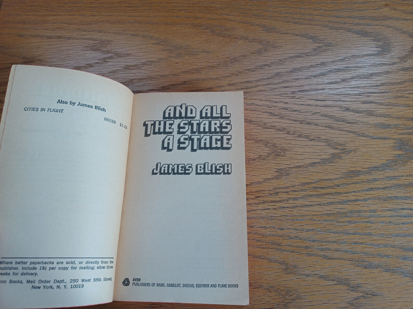 And All the Stars a Stage James Blish 1974 Paperback Avon