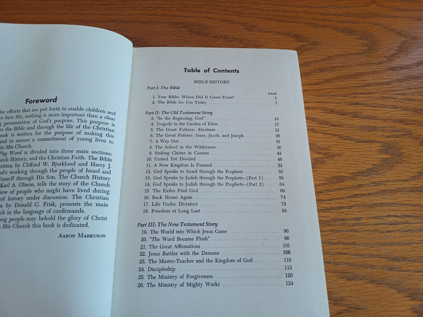 According to Thy Word 1954 Hardcover Covenant Press Clifford W Bjorklund