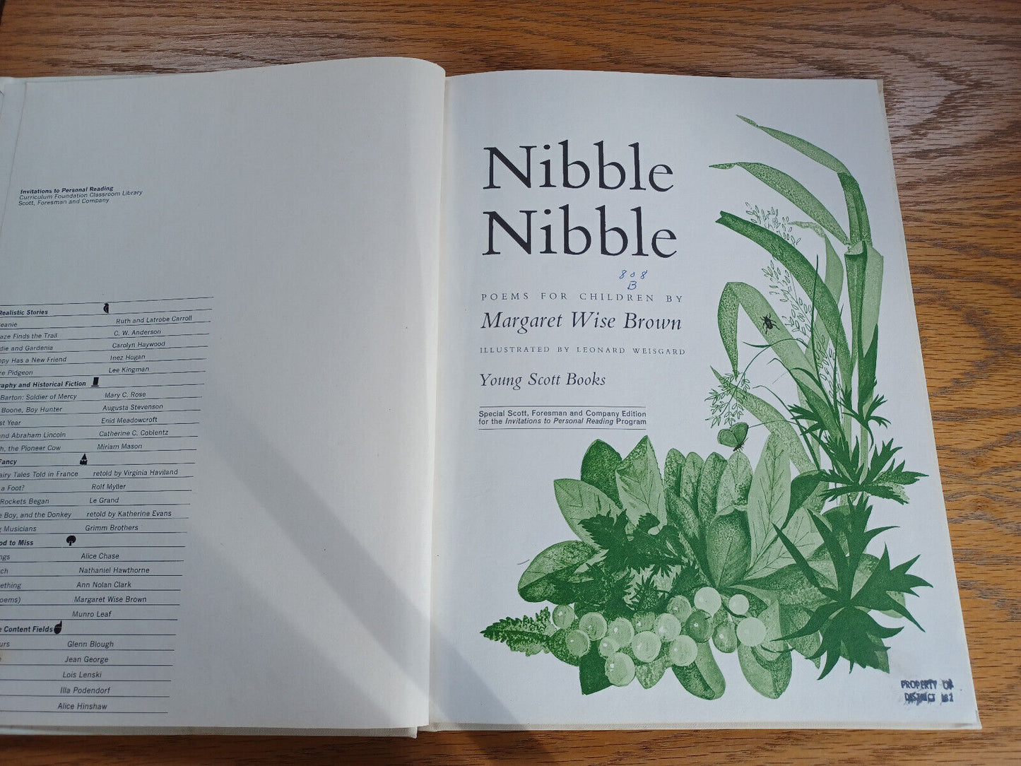 Nibble Nibble Margaret Wise Brown 1959 Hardcover Scott Foresman