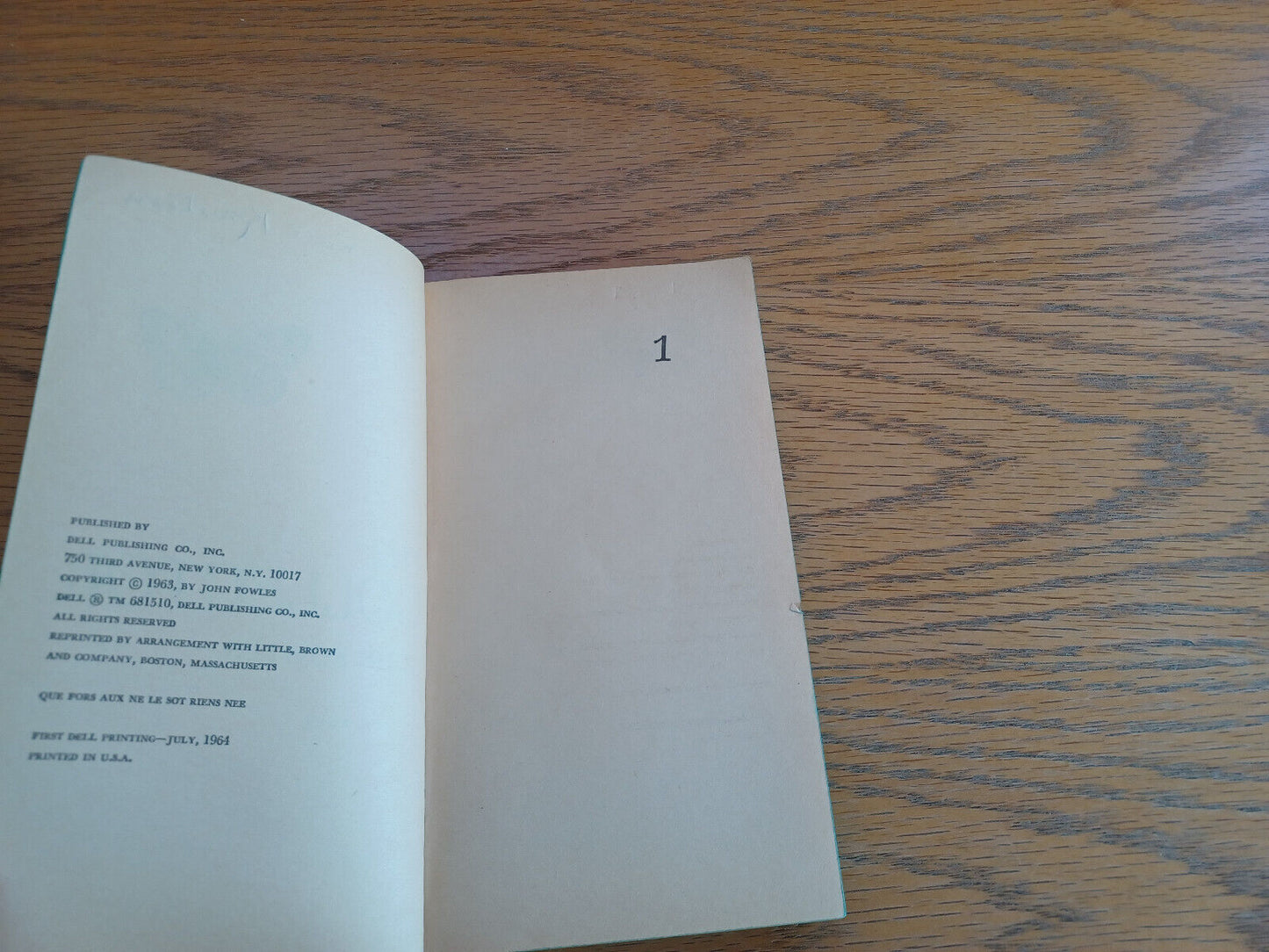 The Collector John Fowles 1964 Paperback Dell