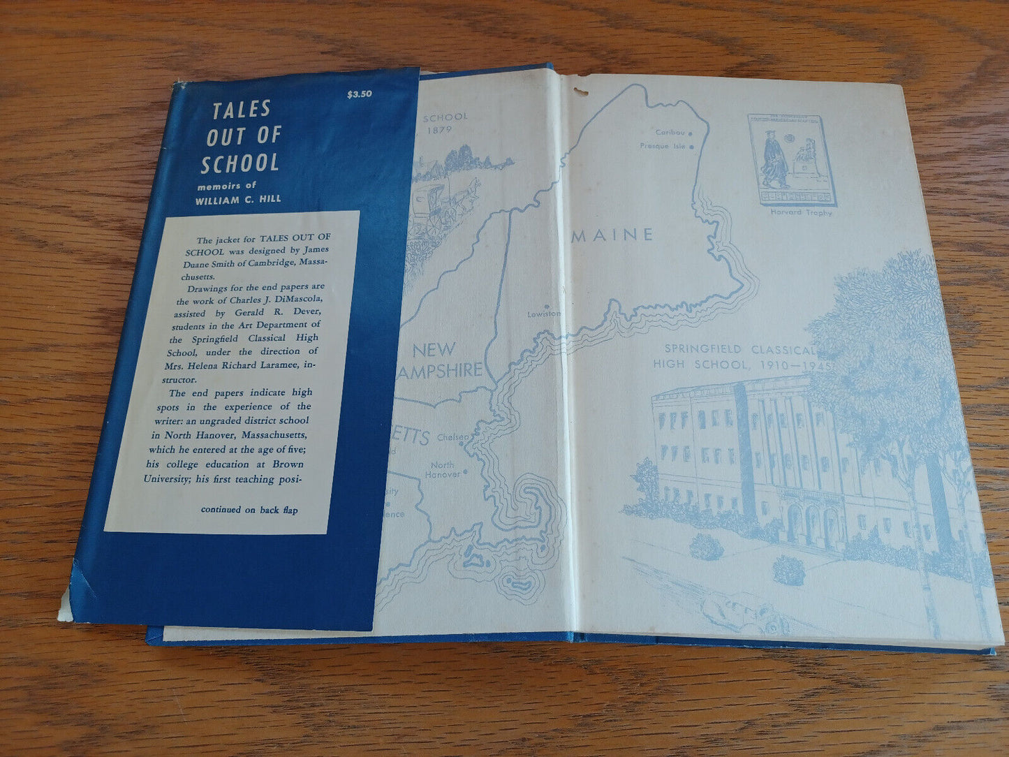 Tales Out of School Yankee Schoolmaster 1960 Signed Springfield Classical High S