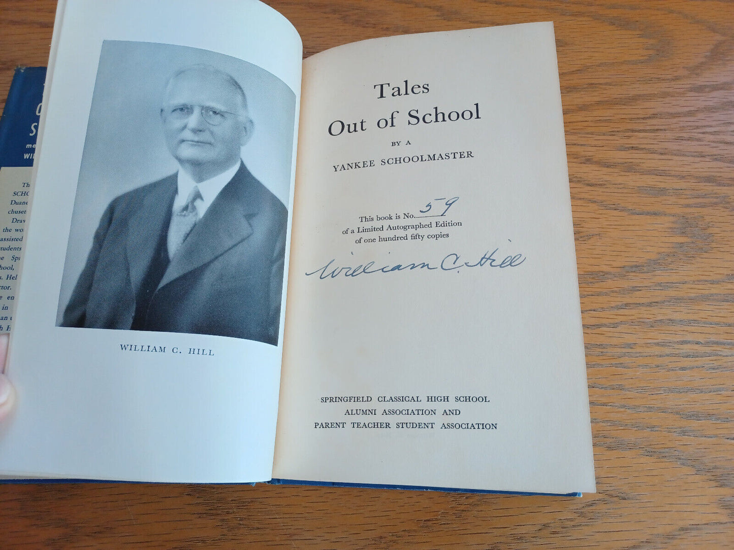 Tales Out of School Yankee Schoolmaster 1960 Signed Springfield Classical High S