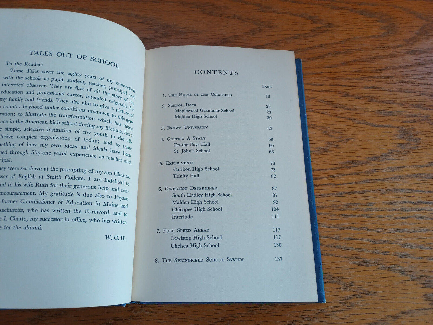 Tales Out of School Yankee Schoolmaster 1960 Signed Springfield Classical High S