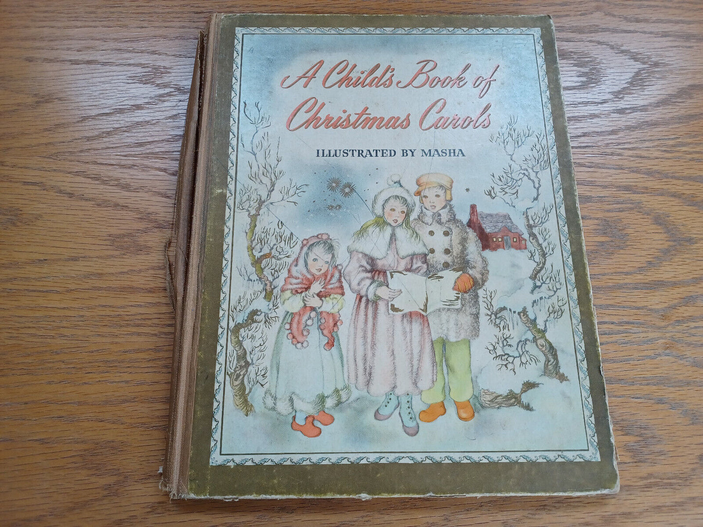 A Child’s Book of Christmas Carols Inez Bertail 1942 Hardcover Random House