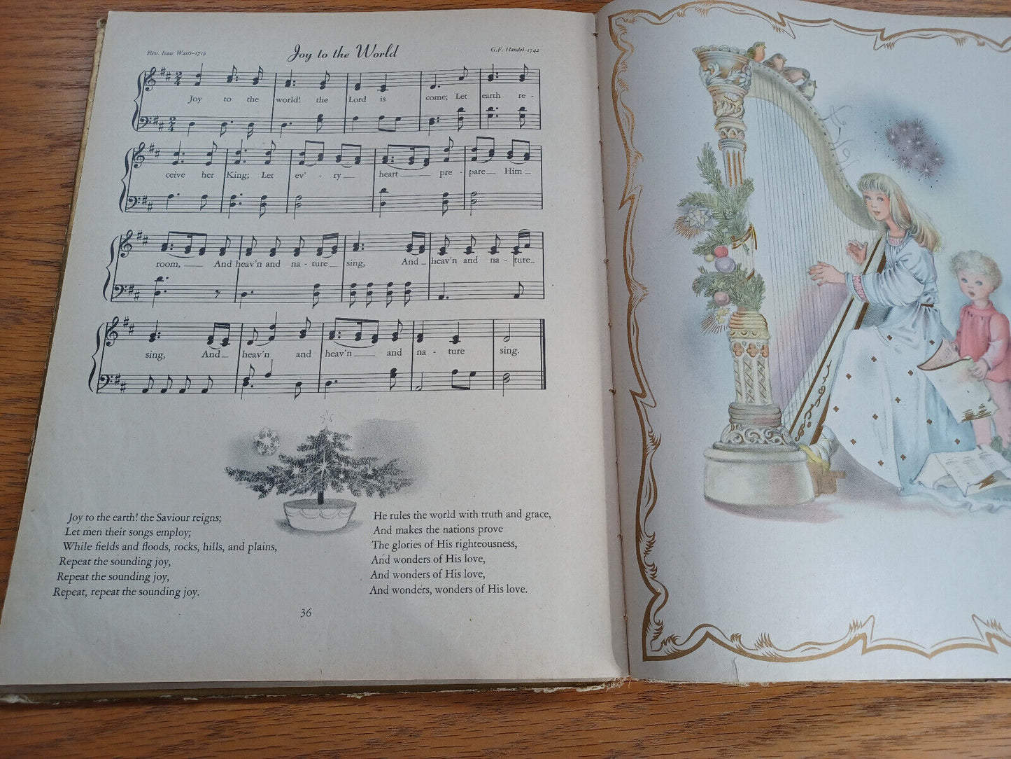 A Child’s Book of Christmas Carols Inez Bertail 1942 Hardcover Random House