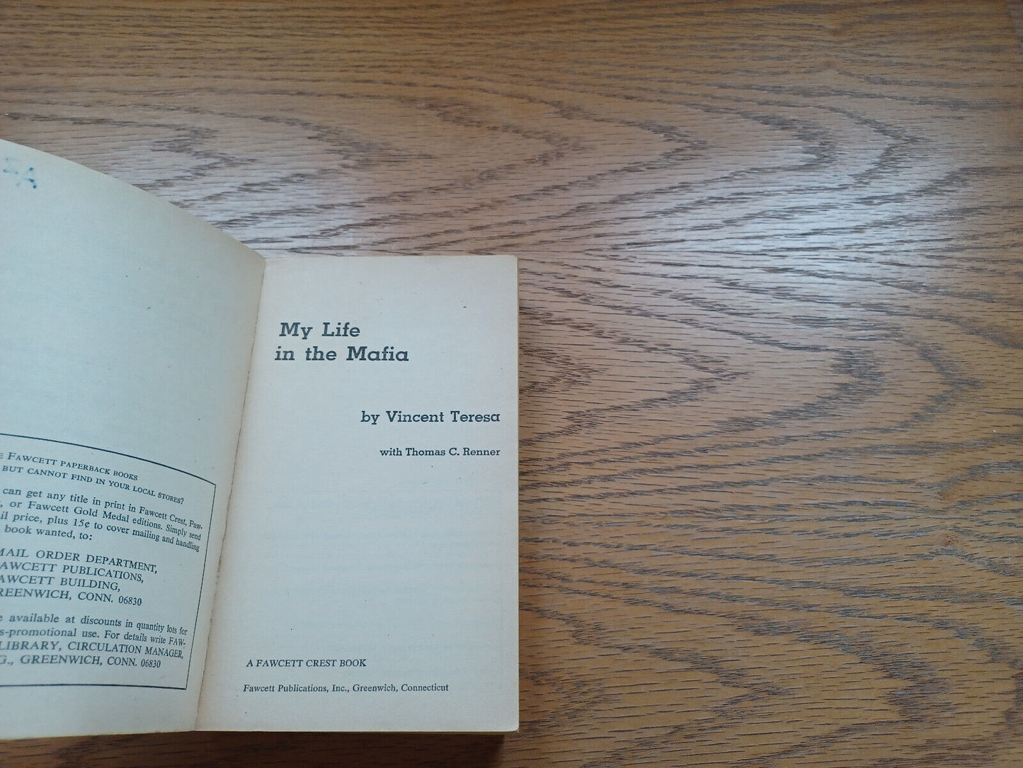 My Life In The Mafia By Vincent Teresa 1974