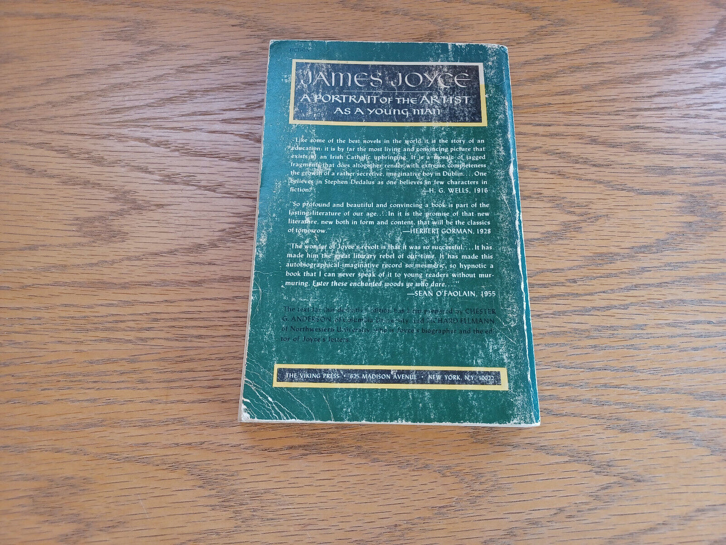 A Portrait of the Artist as a Young Man James Joyce 1968 Paperback Viking Press