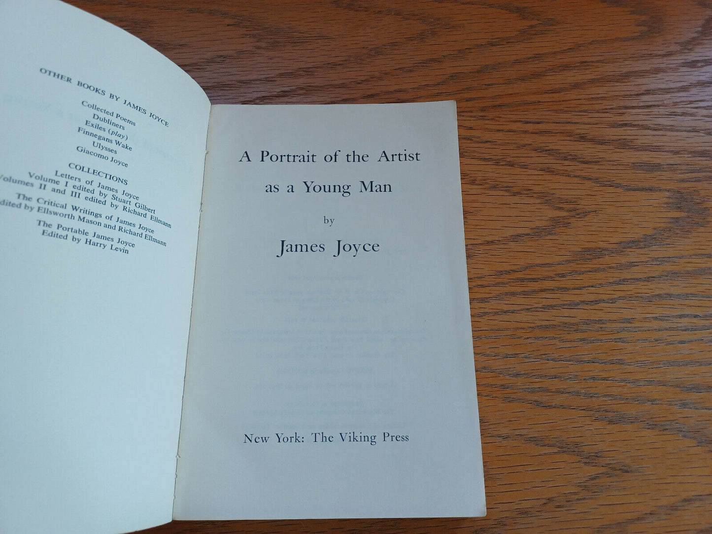 A Portrait of the Artist as a Young Man James Joyce 1968 Paperback Viking Press