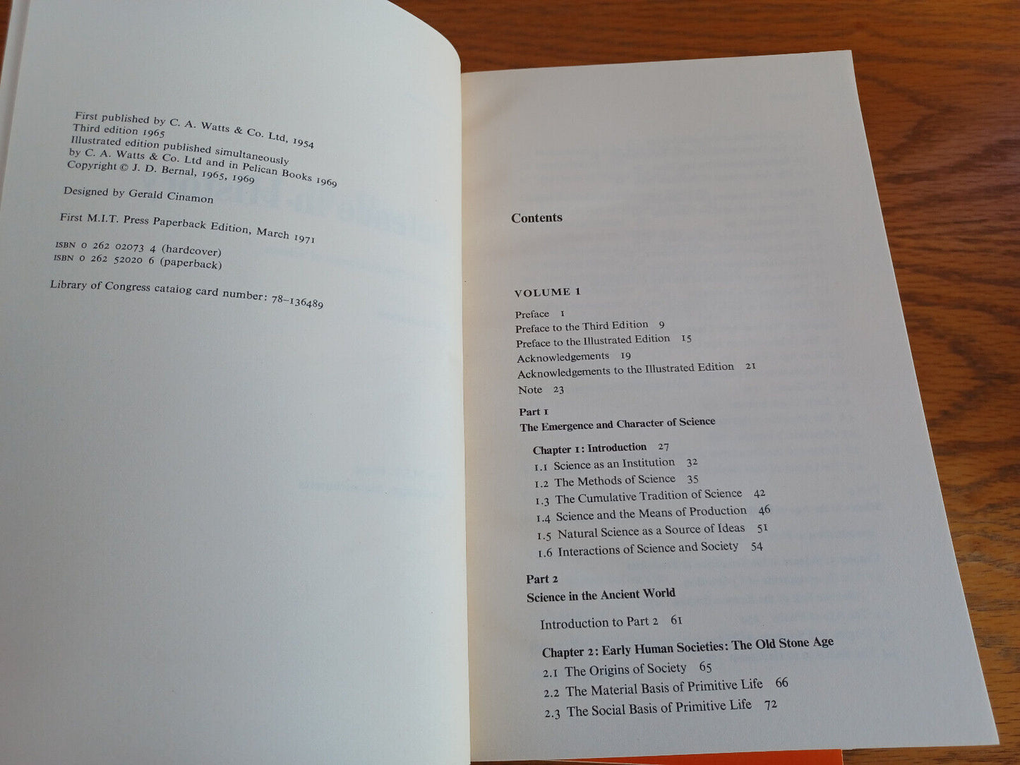 Science in History J D Bernal 1971 MIT Press