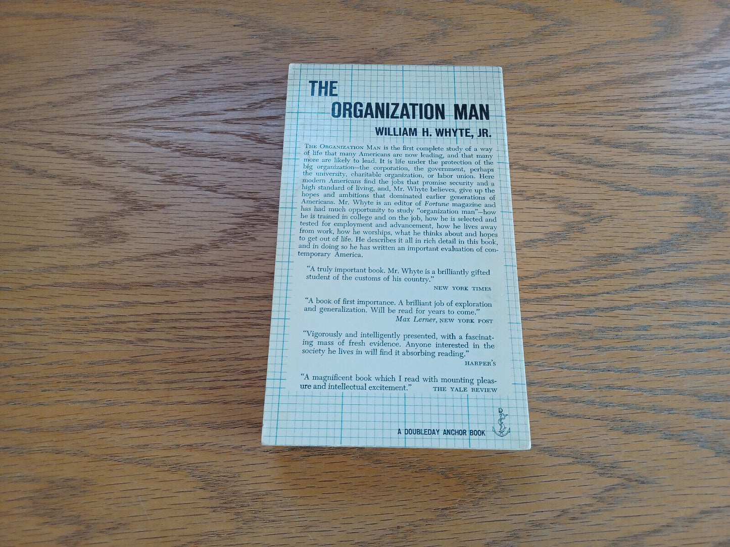 The Organization Man William H Whyte Jr 1957 Doubleday Paperback