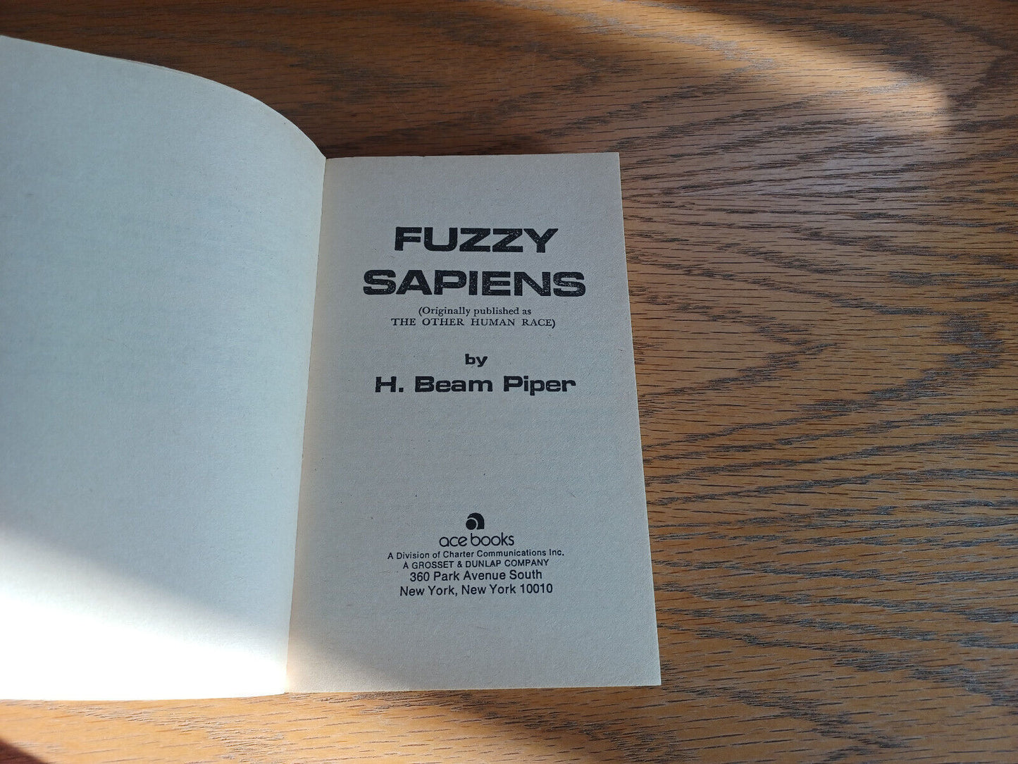 Fuzzy Sapiens H Beam Piper 1964 Paperback Ace Books