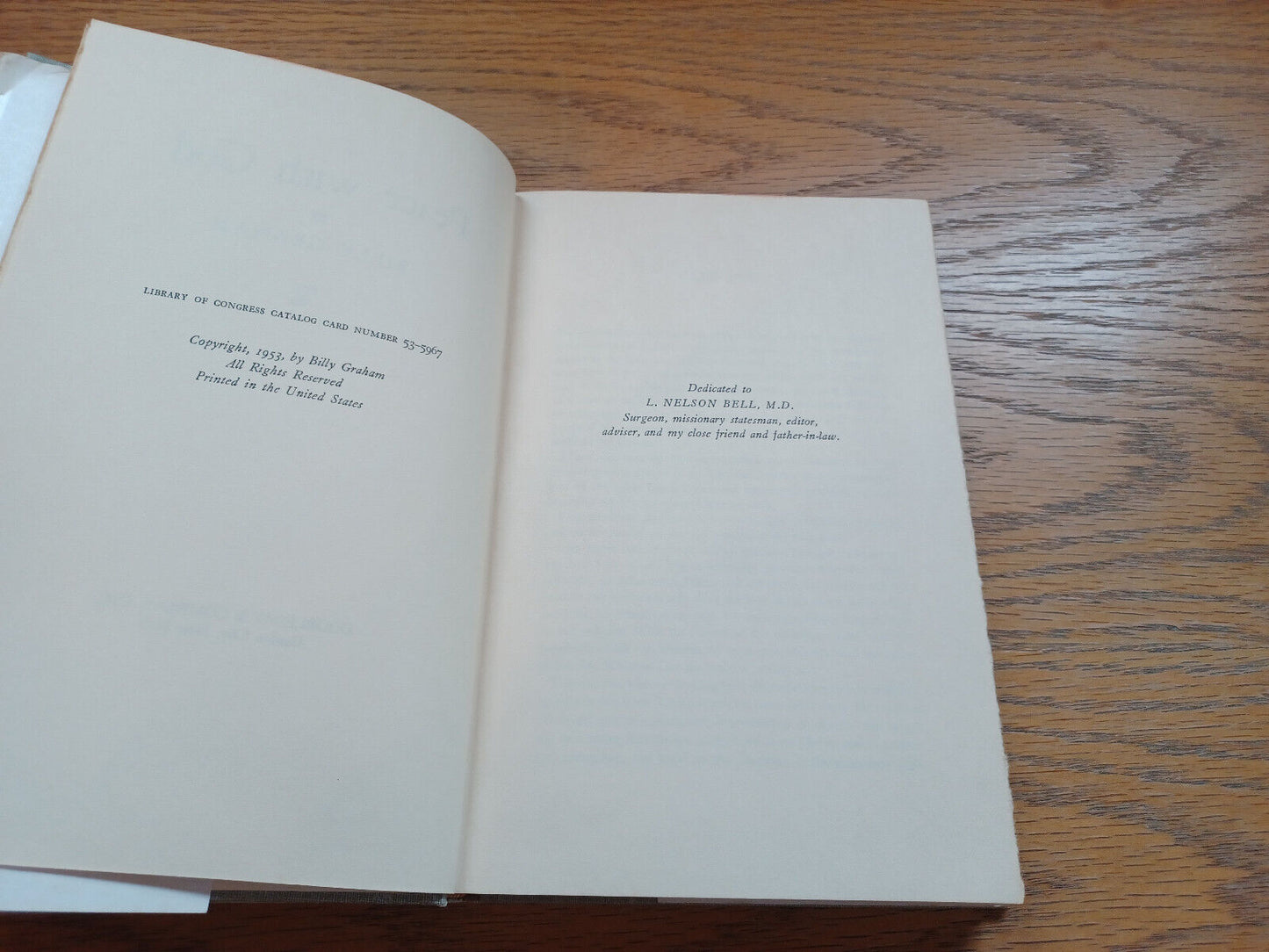 Peace With God By Billy Graham 1953 Dust Jacket
